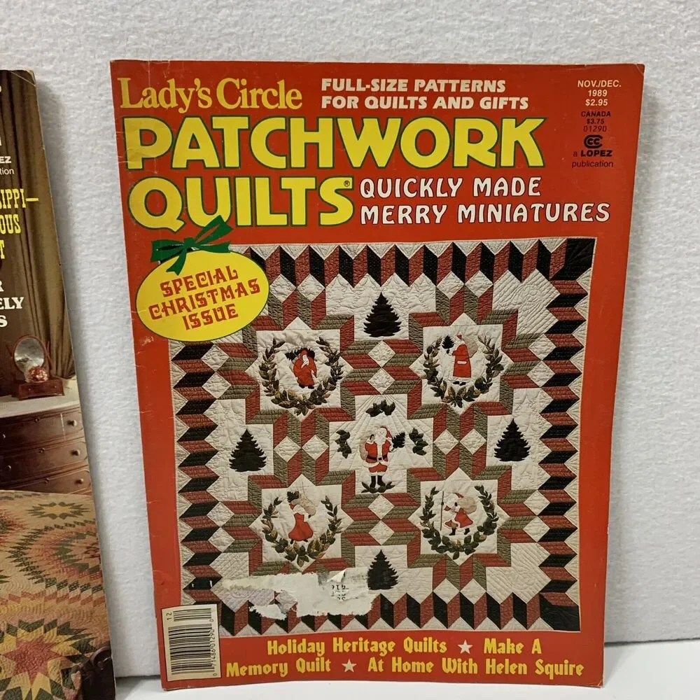2 Lady's Circle Patchwork Quilts Magazines July & Nov/Dec 1989 Vtg Quilt Pattern